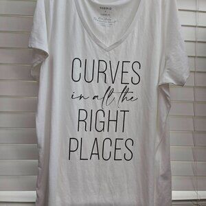 Torrid CURVES IN ALL THE RIGHT PLACES Tee 4x